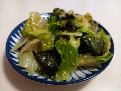 パリパリ水菜レタス海苔サラダ