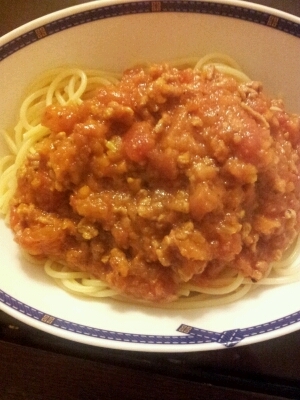 圧力鍋で作る☆トマトソースパスタ