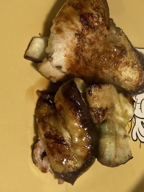なすと豚肉の挟み焼き