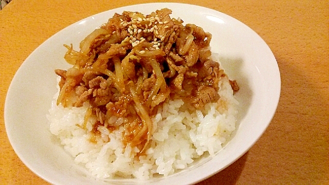 節約豚こま丼