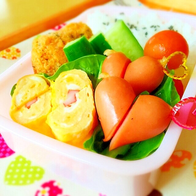 お弁当に ハートウインナー レシピ 作り方 By Aka Ru 楽天レシピ