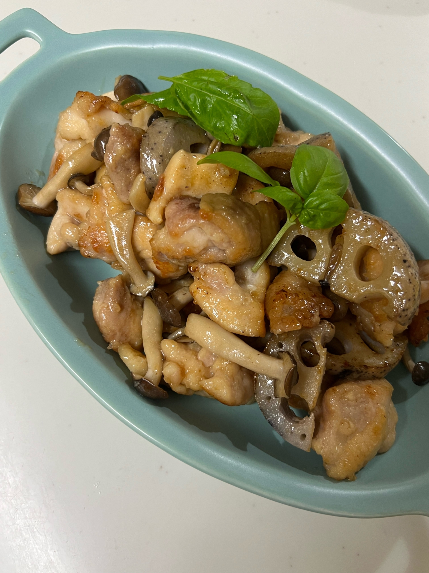 鶏もも肉と蓮根の照り焼き