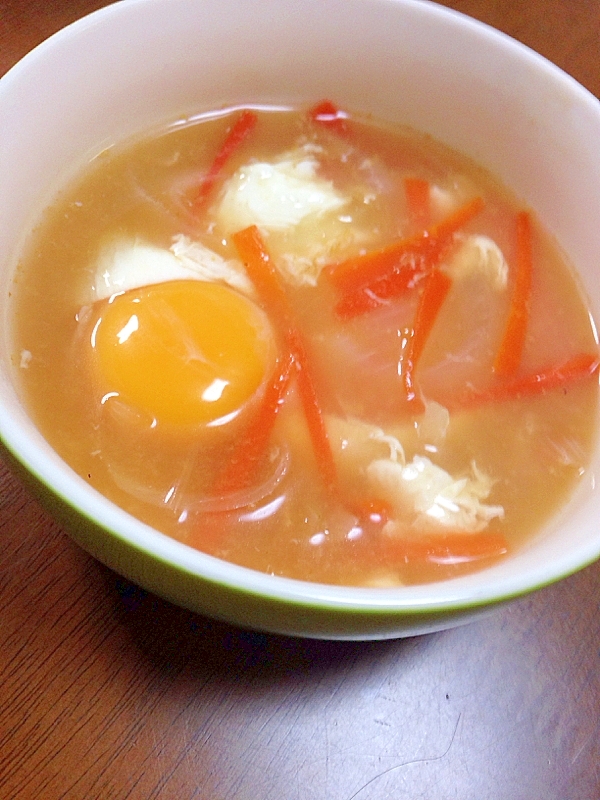 人参と玉ねぎと卵のスープ
