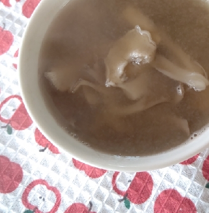 舞茸と玉ねぎのごぼうスープ