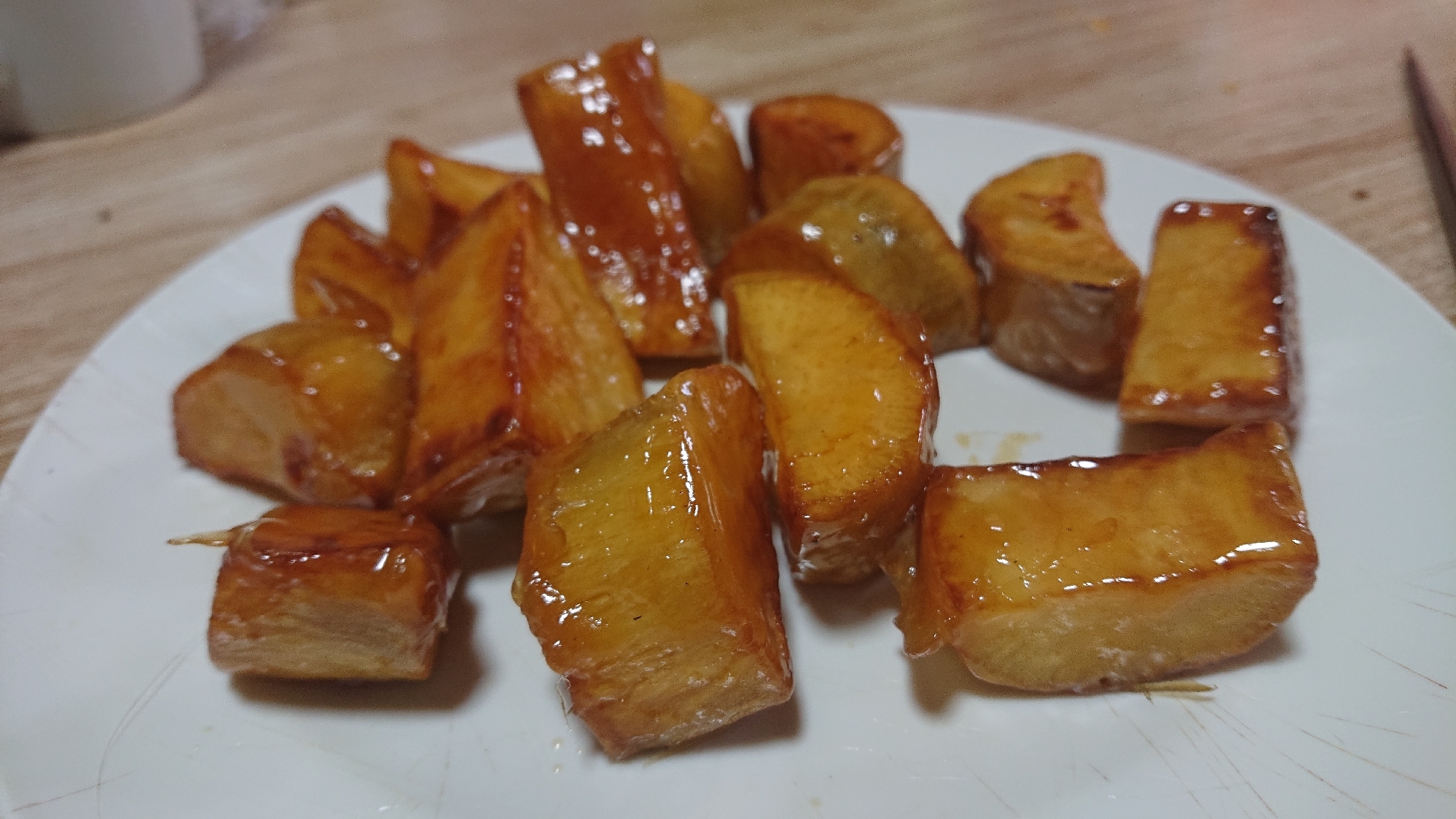 微量の酢でパリパリ!飴がけ大学芋(^-^)