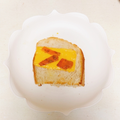 チーズトーストアレンジ マヨ奈良漬のせて