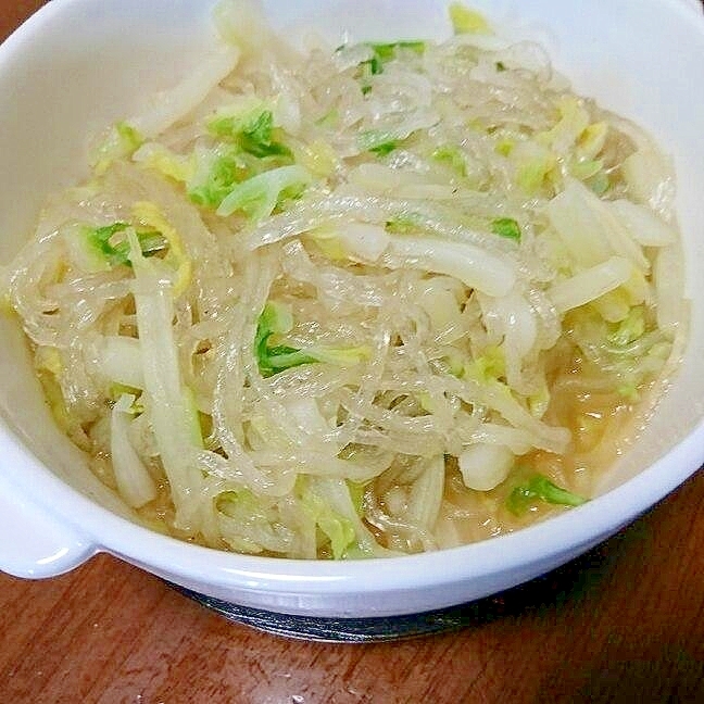 白菜しらたき炒め