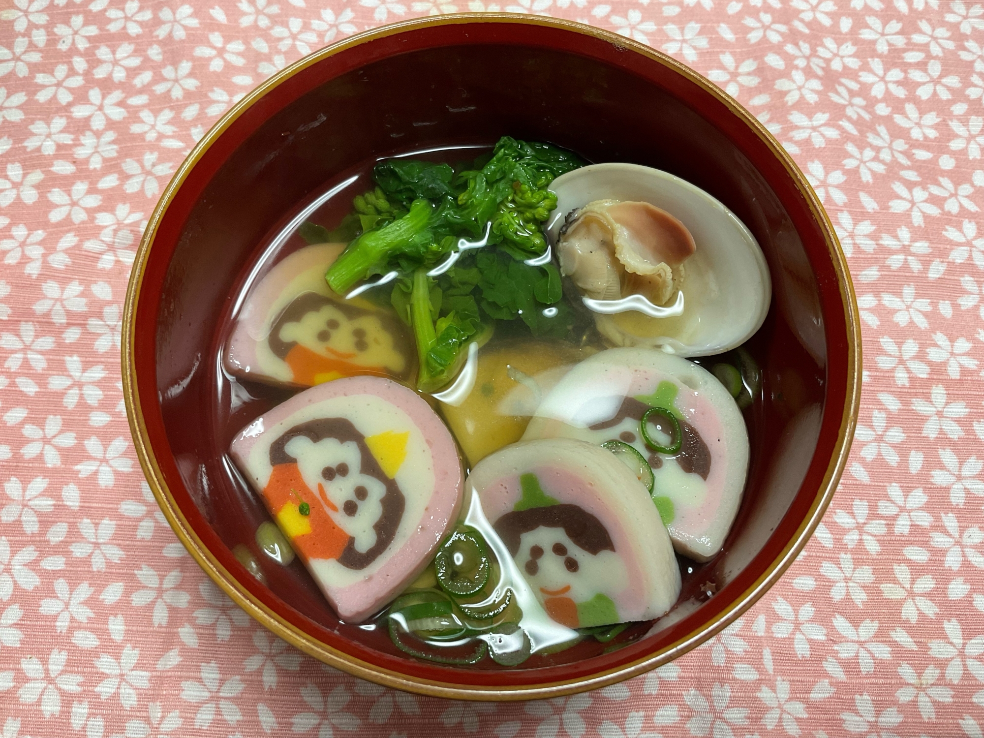 菜花と蛤のお吸い物