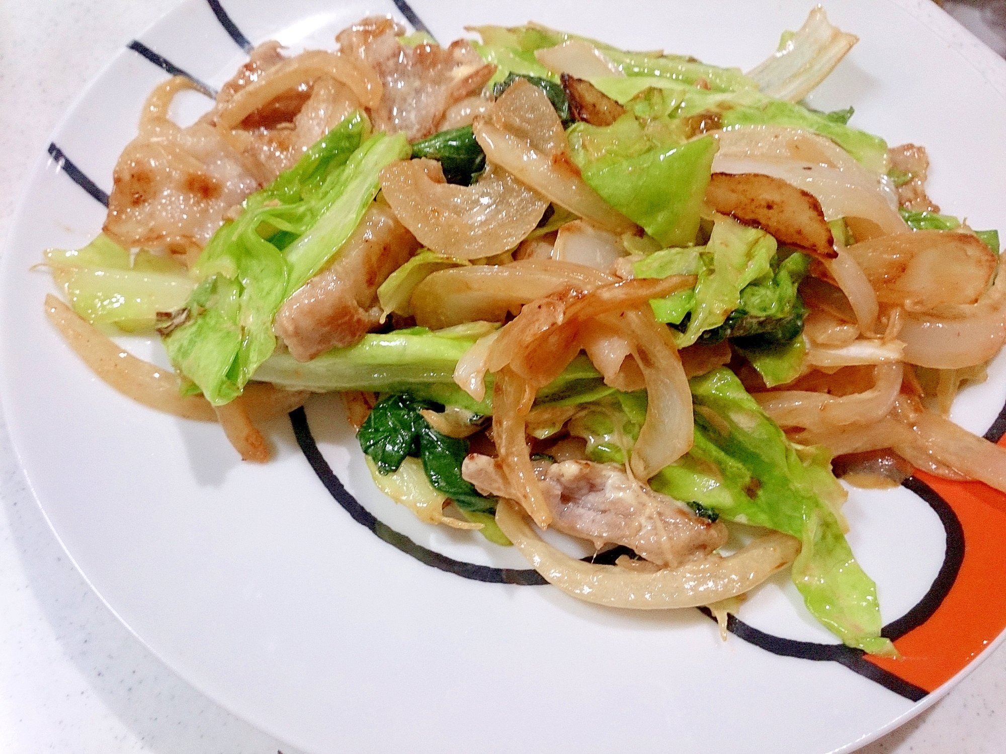 豚バラとキャベツと玉ねぎ小松菜のオイマヨ炒め レシピ 作り方 By Hideok8 楽天レシピ