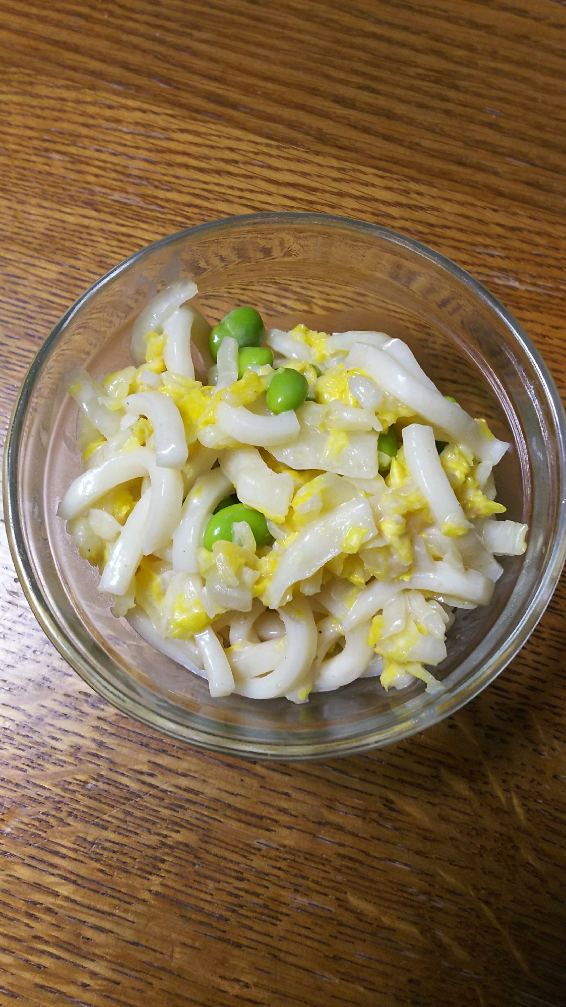 白菜と枝豆のうどんサラダ