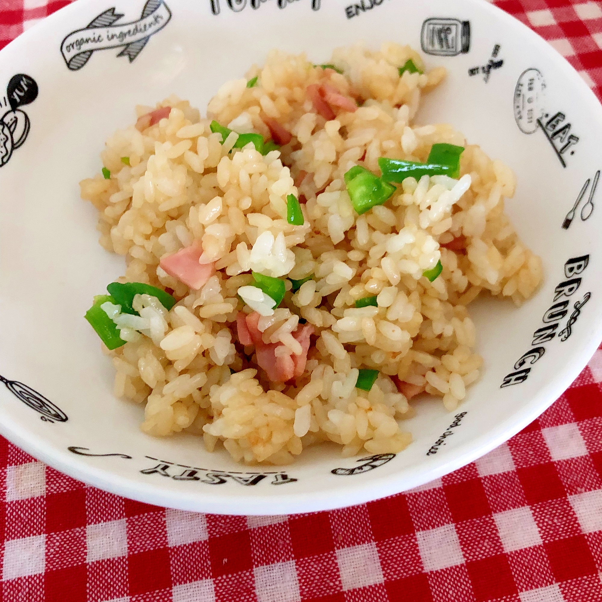 ベーコンとピーマンのチャーハン☆彡