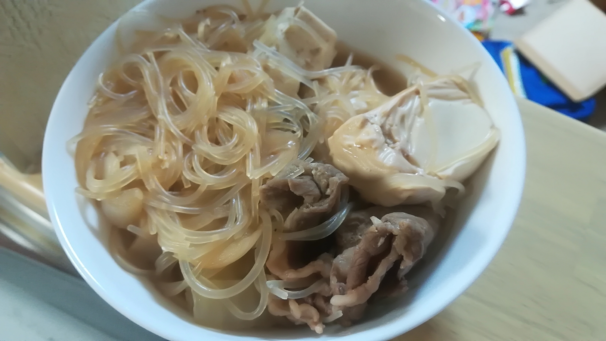 春雨でボリュームアップ肉豆腐