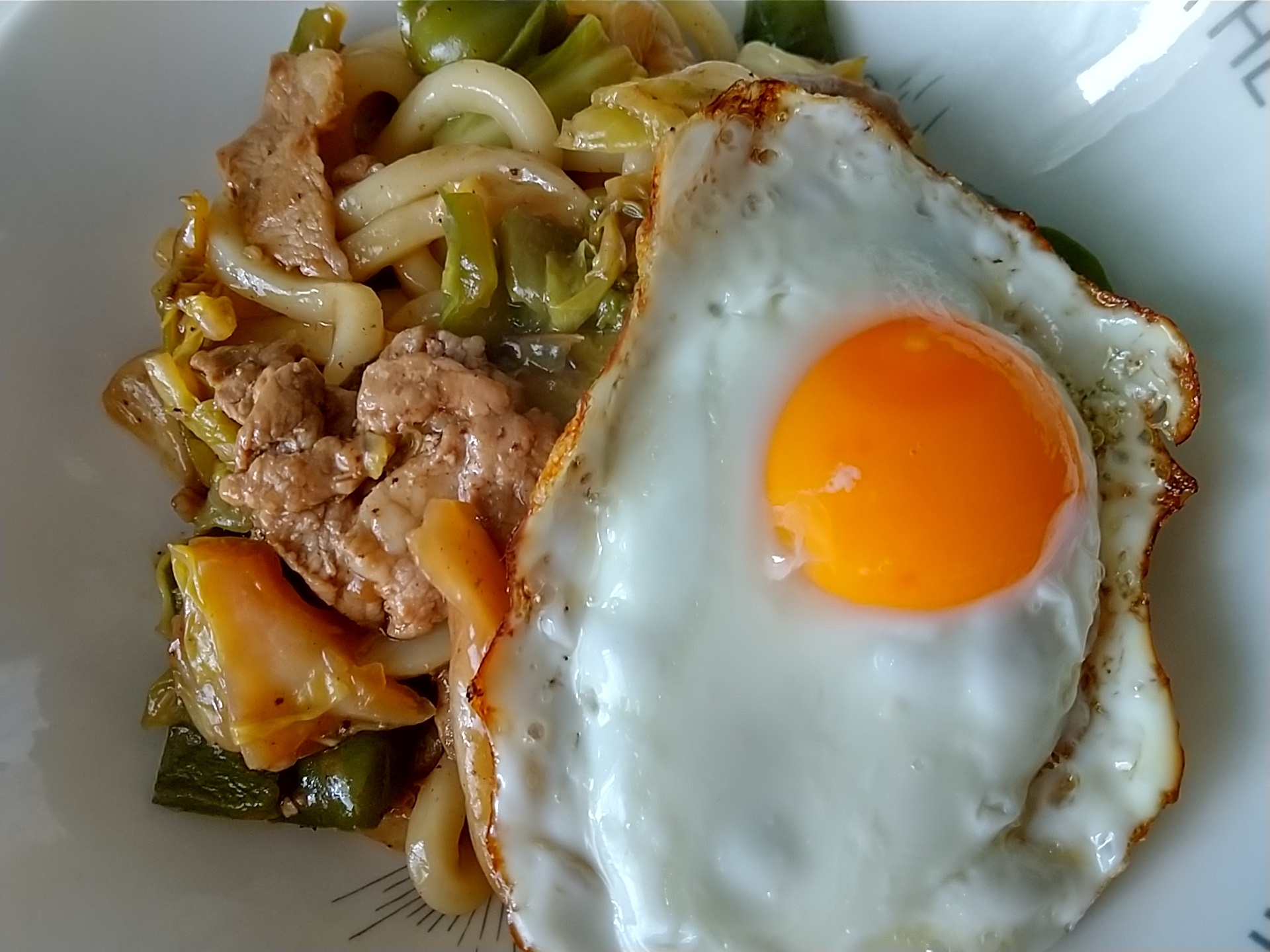 回鍋肉で♪焼きうどん