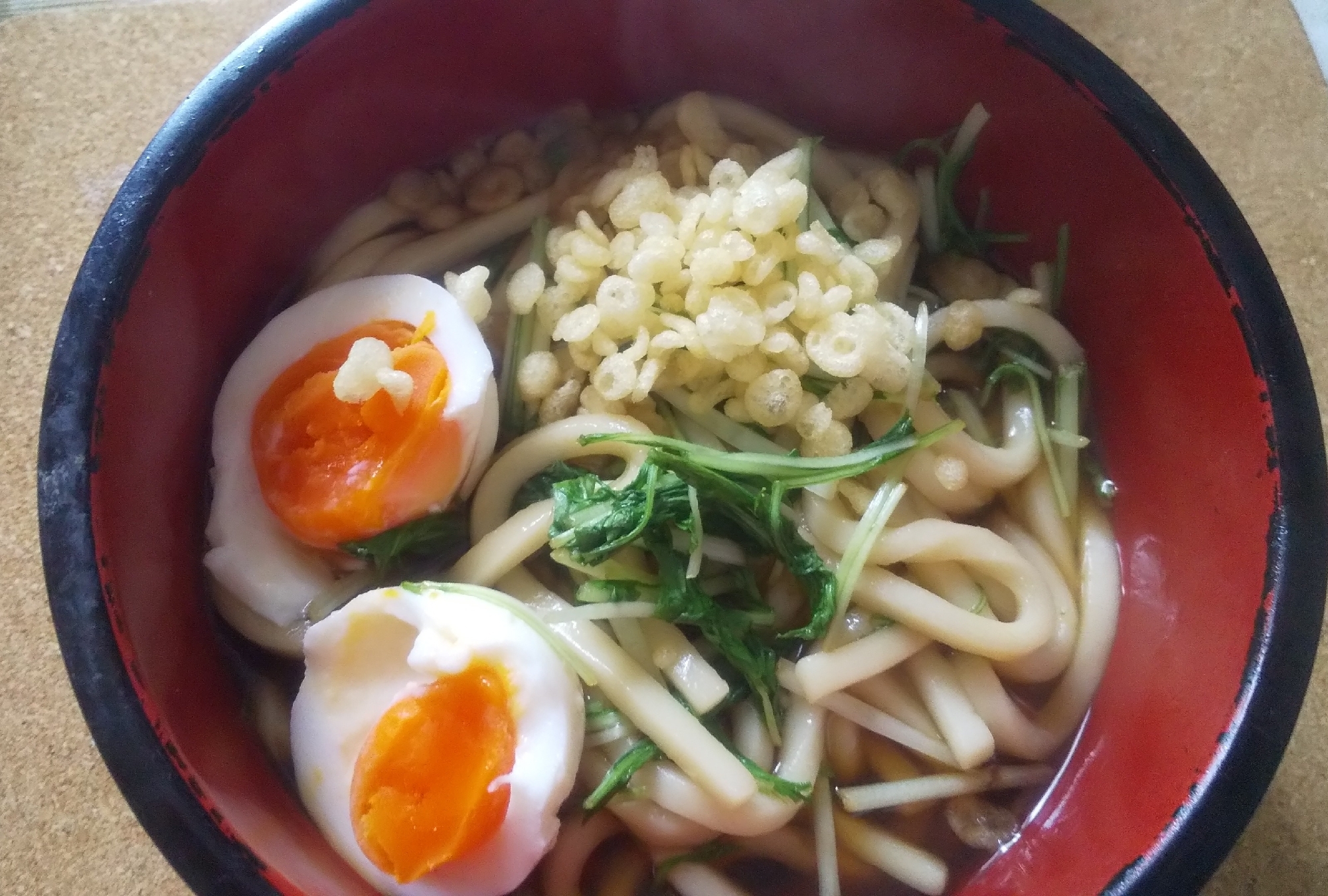 簡単!一人ランチにシャキシャキ水菜うどん