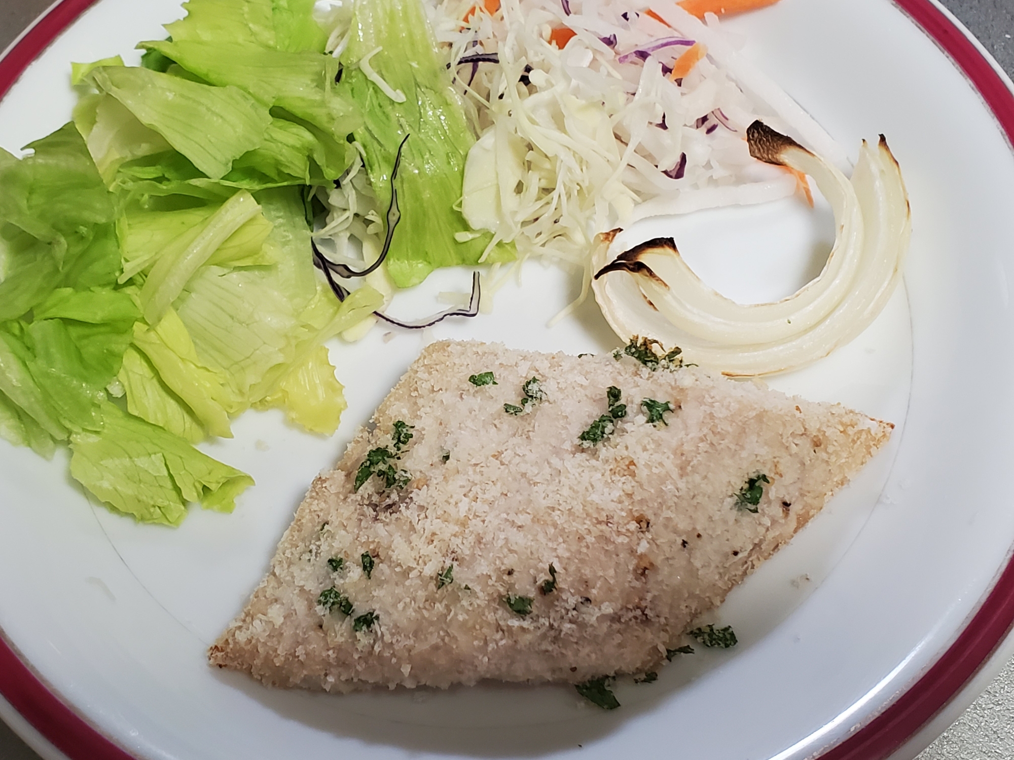 オーブンで焼くカジキのパン粉焼き