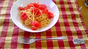 トマトの冷製パスタ