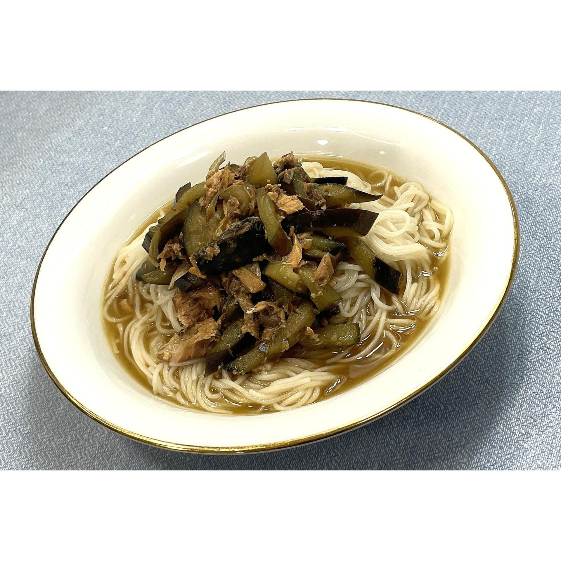 なすとさばみそのぶっかけそうめん★動画あり★