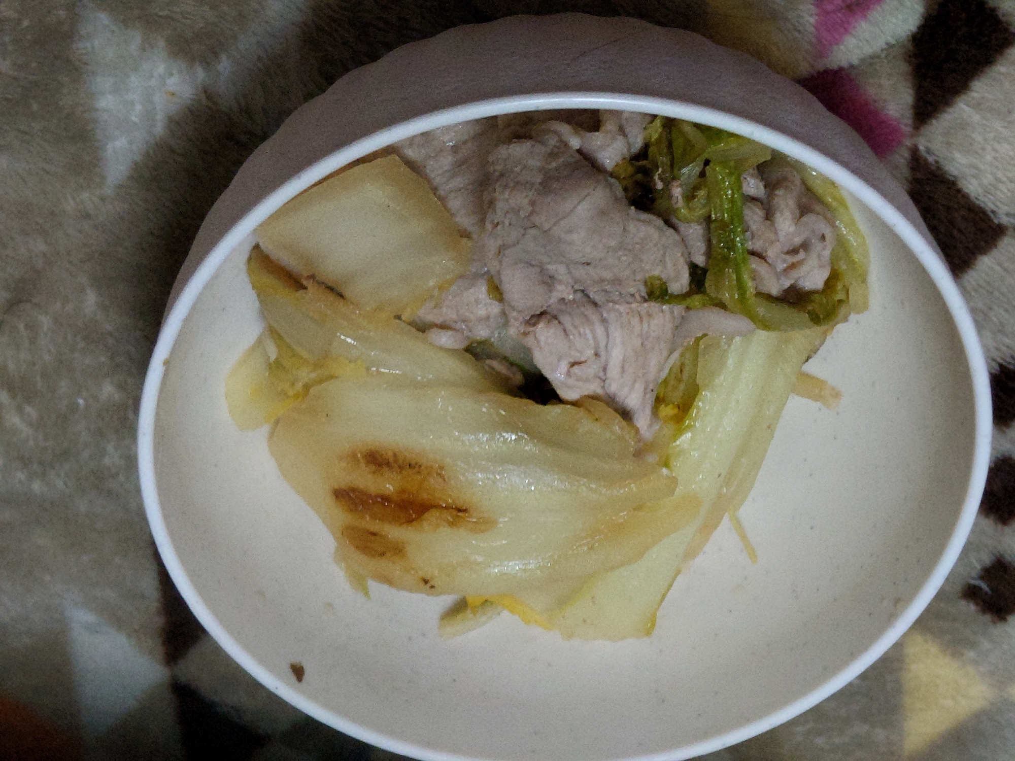 白菜豚肉炒め