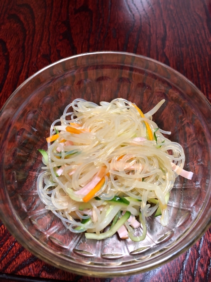 調味料を合わせて春雨を煮る事にびっくりしましたが、味がよくしみて、余計な水分が出ず美味しくできましたー！
ありがとうございます！