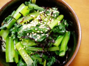 小松菜と塩昆布の和え物 レシピ 作り方 By かばぽん 楽天レシピ