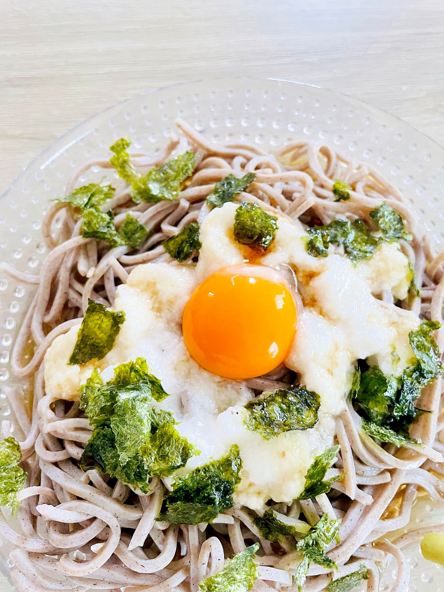 ぶっかけ！とろろ月見！蕎麦