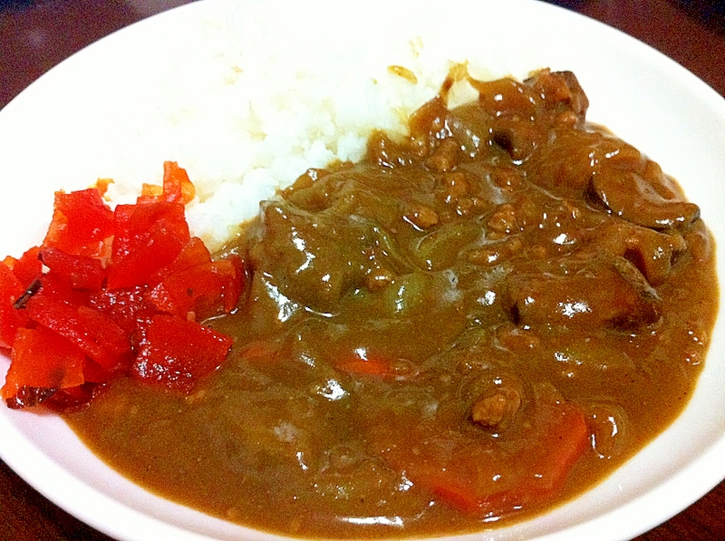 ナスとひき肉のカレー