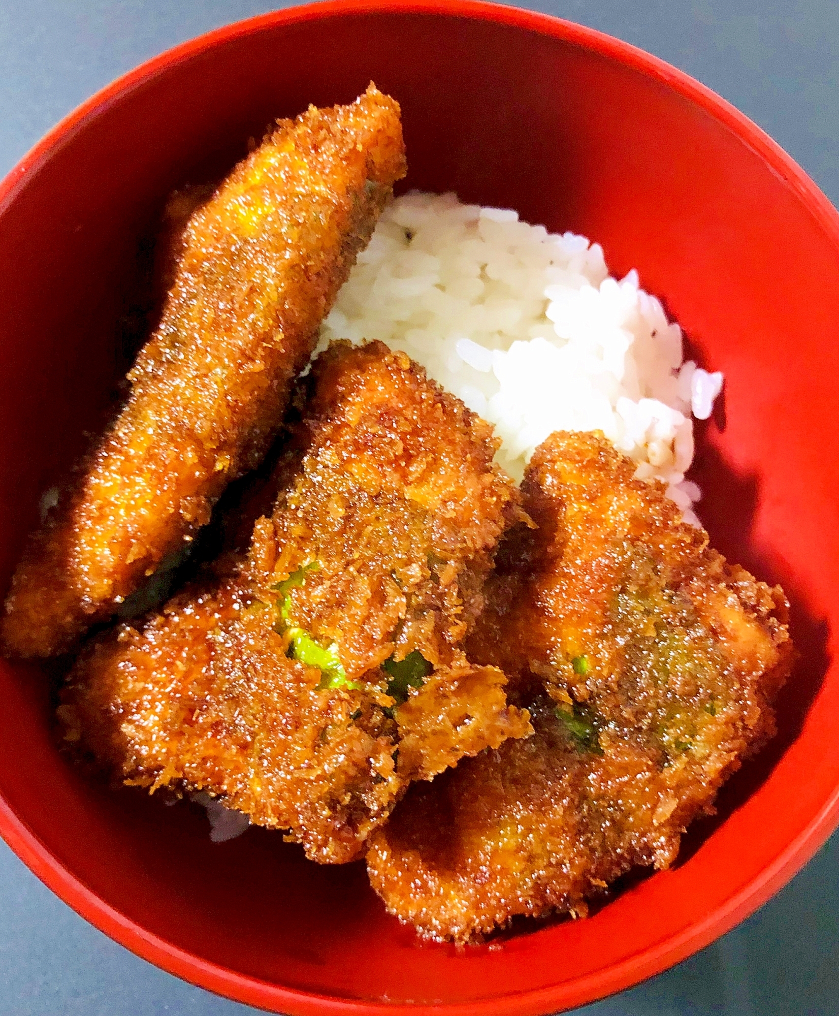 大葉巻きささみのソースカツ丼