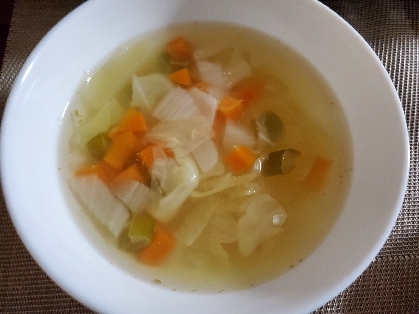 カボチャありませんでしたが美味しいスープができました(*^O^*)ごちそうさまでした！