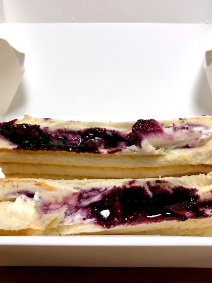 ブルーベリージャムとクリームチーズのホットサンド レシピ 作り方 By だんご7 楽天レシピ