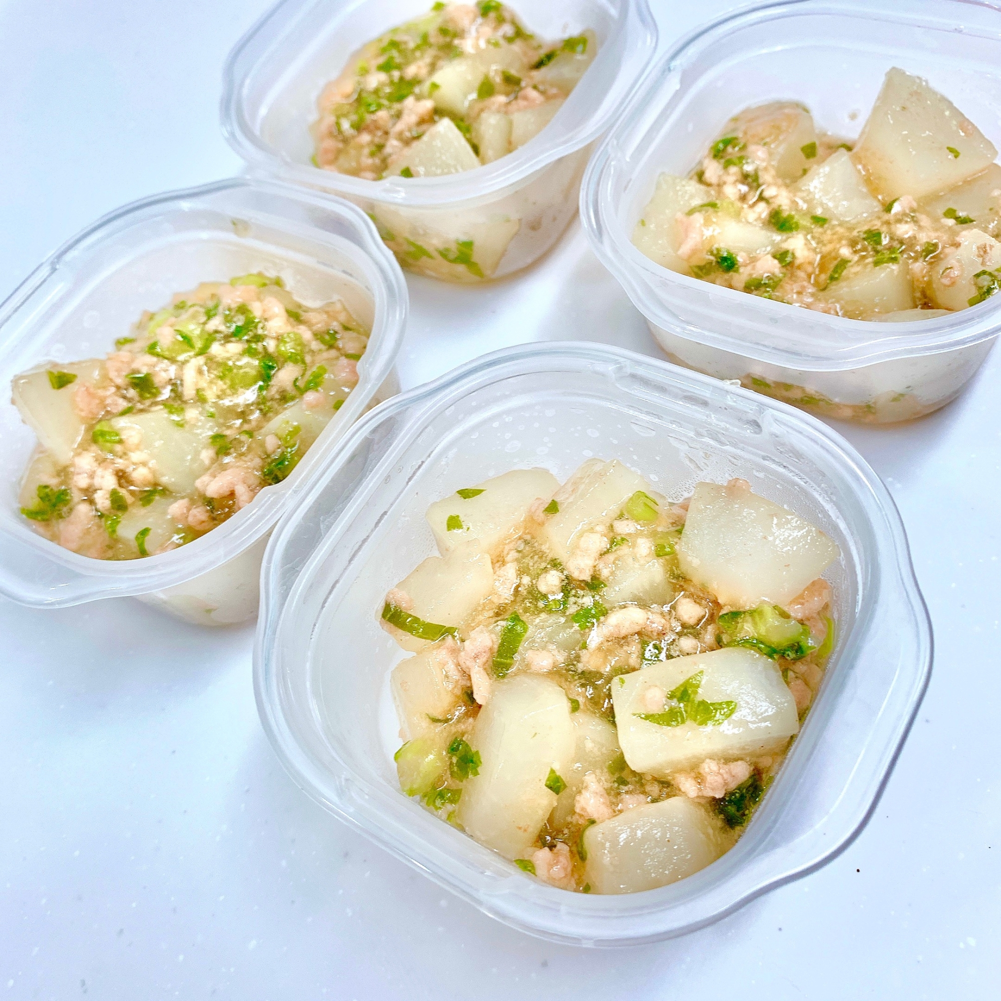 離乳食後期 かぶとひき肉のあんかけ