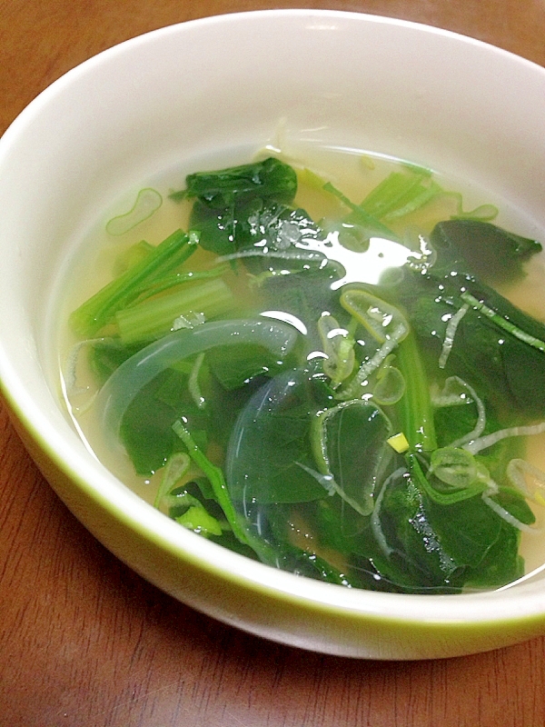ほうれん草と玉ねぎの中華スープ レシピ 作り方 By Tukuyo93 楽天レシピ