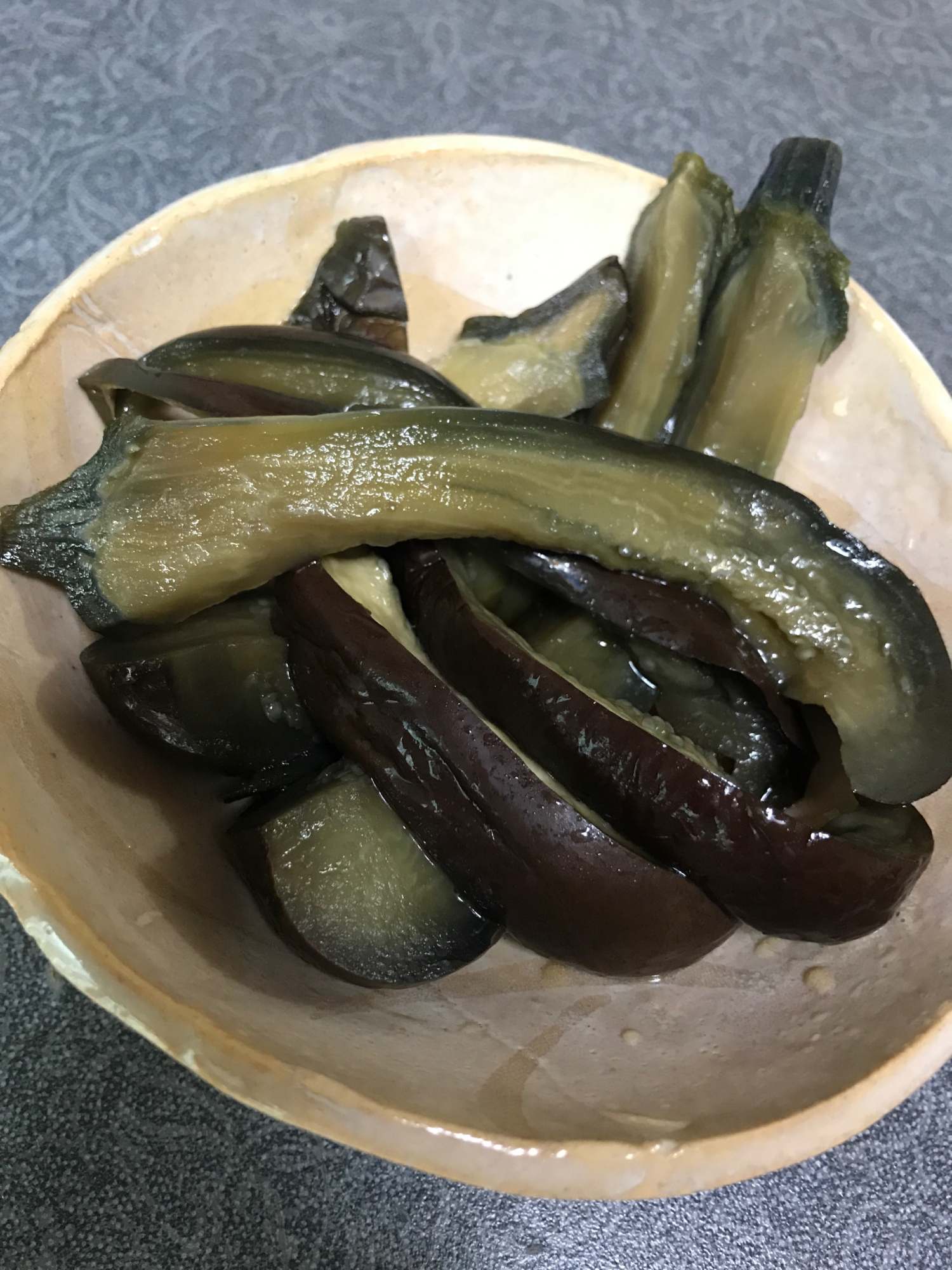 レンジで茄子の煮浸し