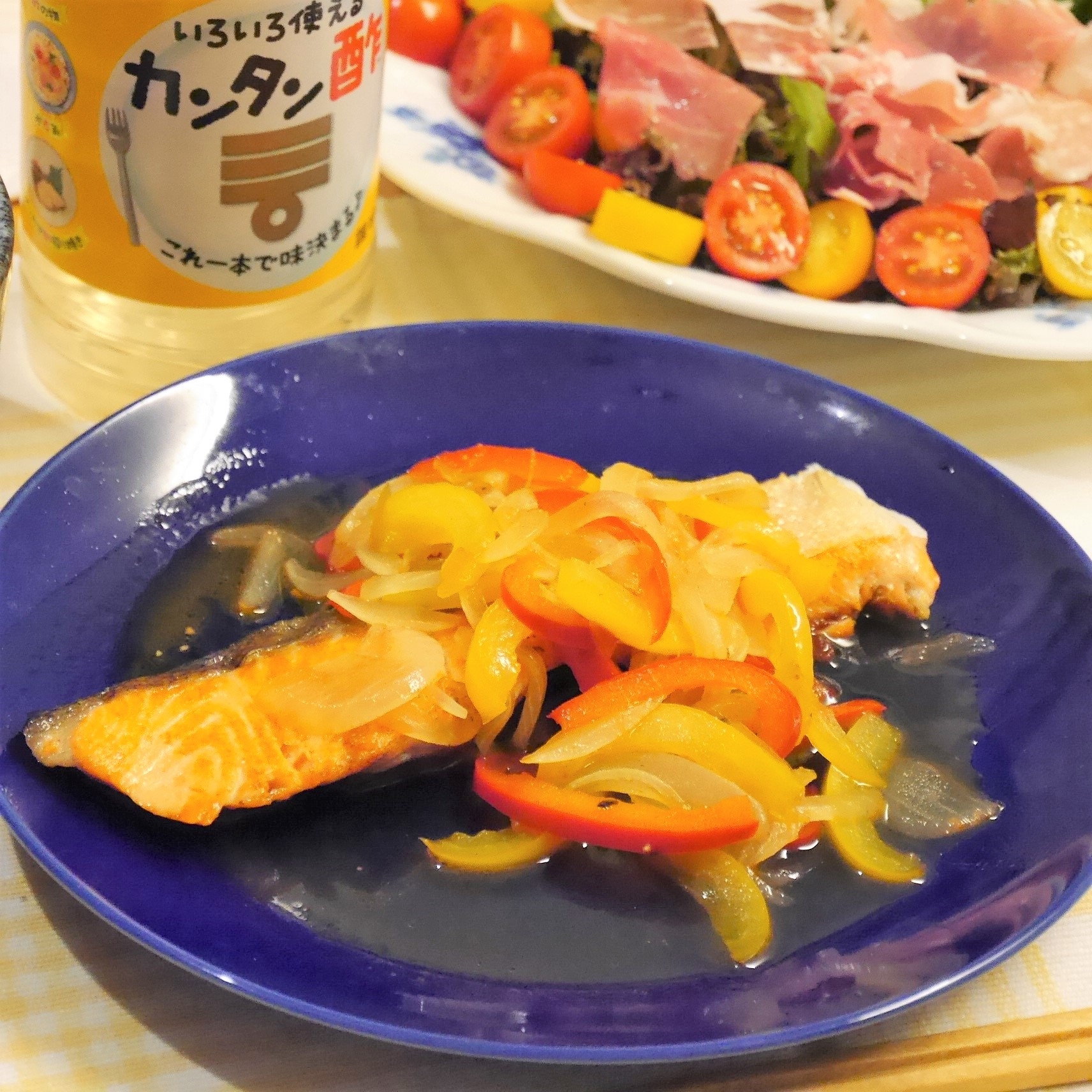 フライパンひとつで 鮭の南蛮漬け風 レシピ 作り方 By Yunachi 楽天レシピ