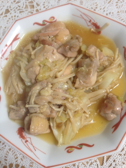 鶏肉えのき白菜の出汁煮込み