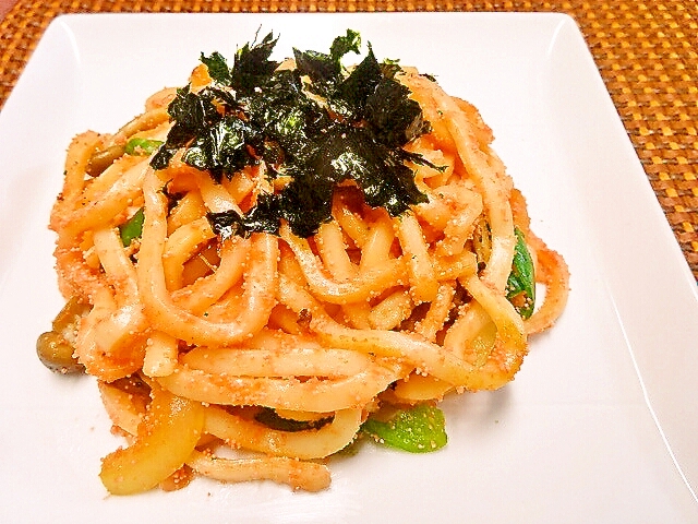 ぺロリと完食！明太焼きうどん