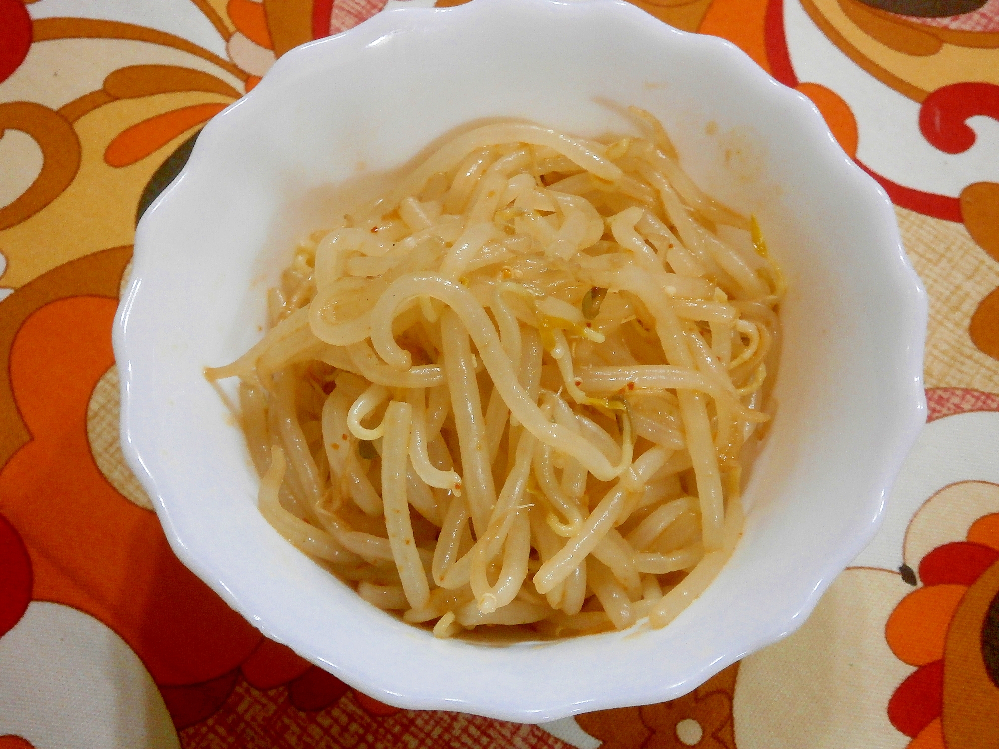 ラーメンスープで☆ピリ辛もやしのナムル