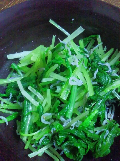 ゴマ油香る♡水菜とジャコの小鉢