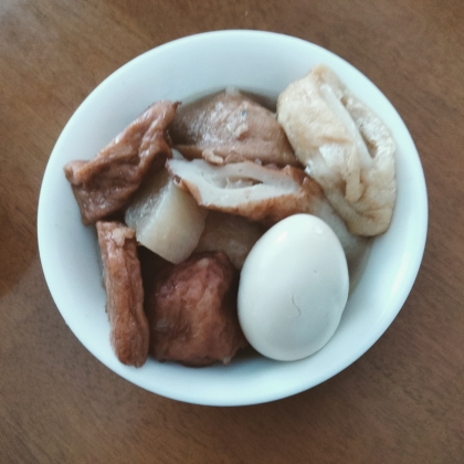 家にあるもので、お手軽おでん