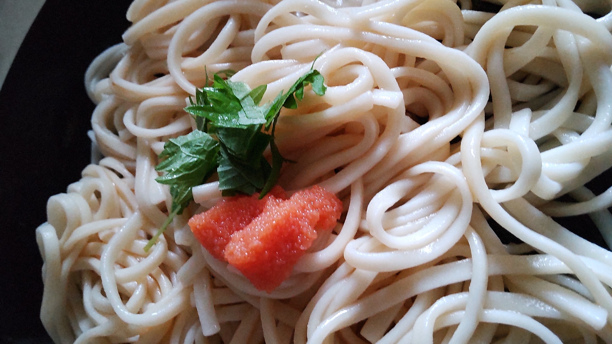 大葉と明太子deぶっかけうどん☆