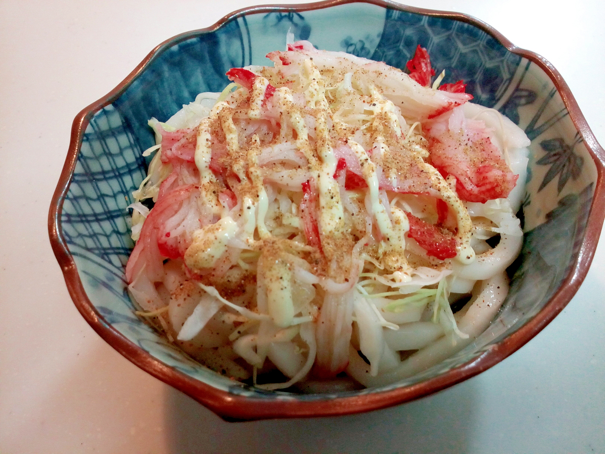 キャベツとシーサラダの半饂飩（冷）