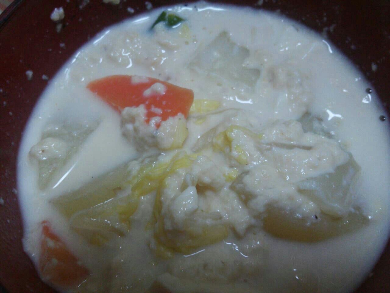 かぶゴロゴロ豆乳スープ