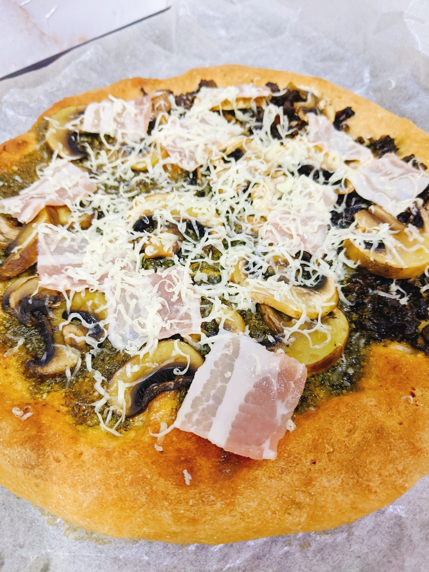 ポートベローマッシュルームピザのレシピ