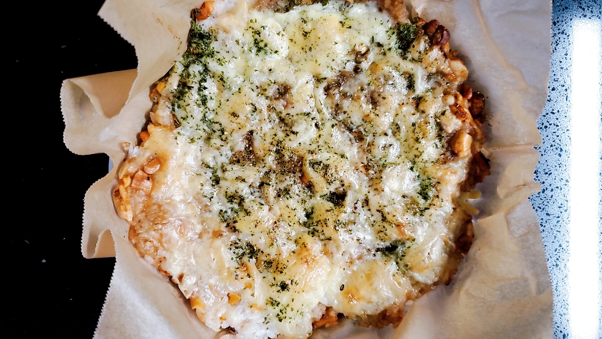 おうち居酒屋開店！柿ピーザ！