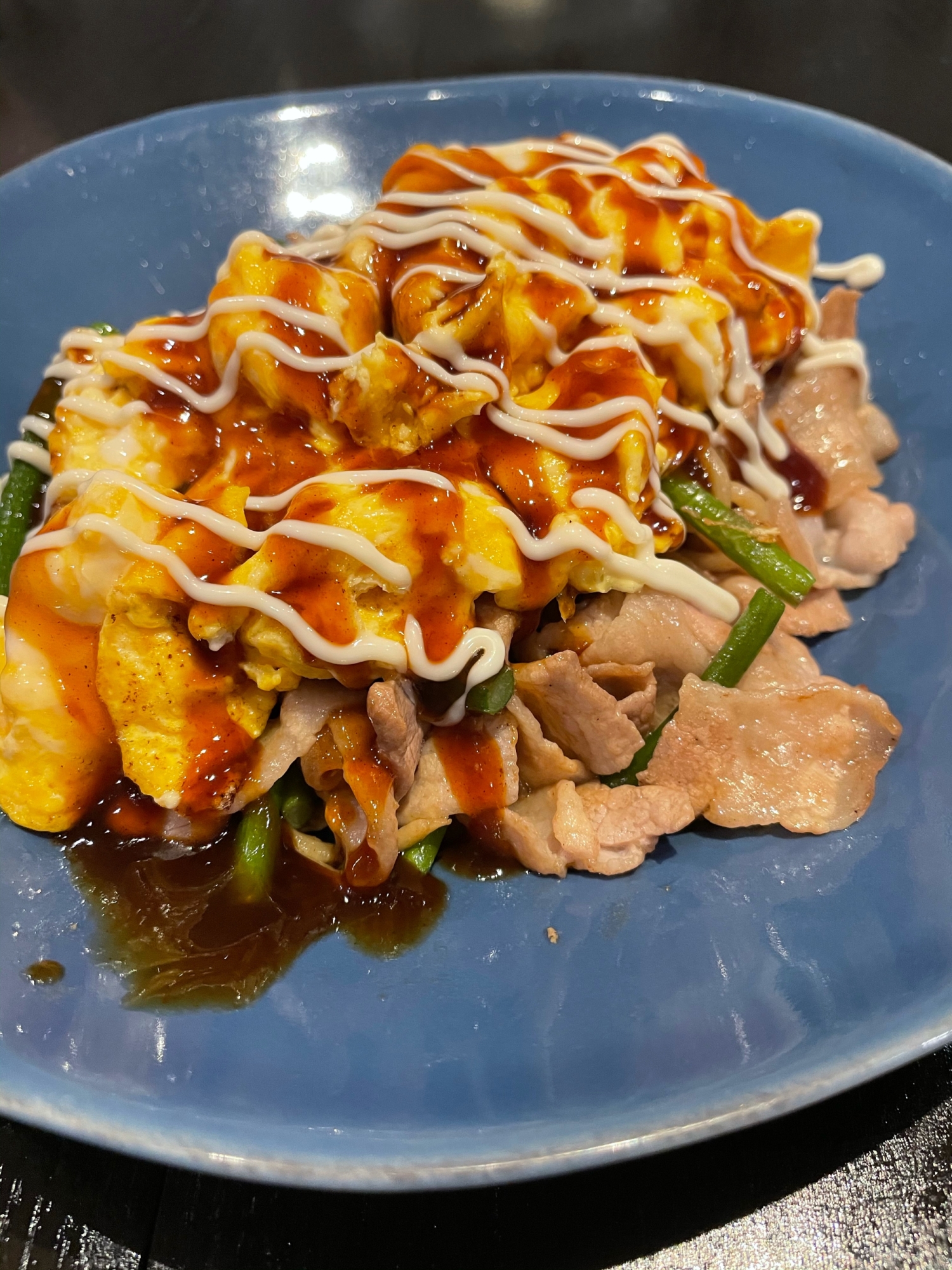 とん平焼き風！豚肉とにんにくの芽炒め