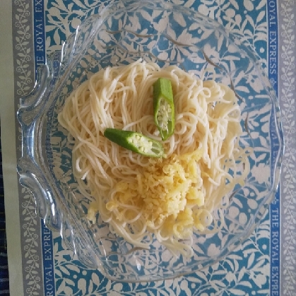 オクラ＊大葉の素麺