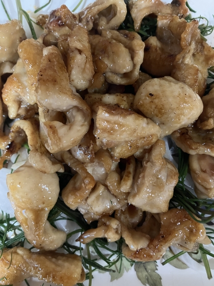 カリッとジューシー♫鶏皮の甘辛焼き