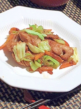 ふふっと低カロリー、お麩で回鍋肉風