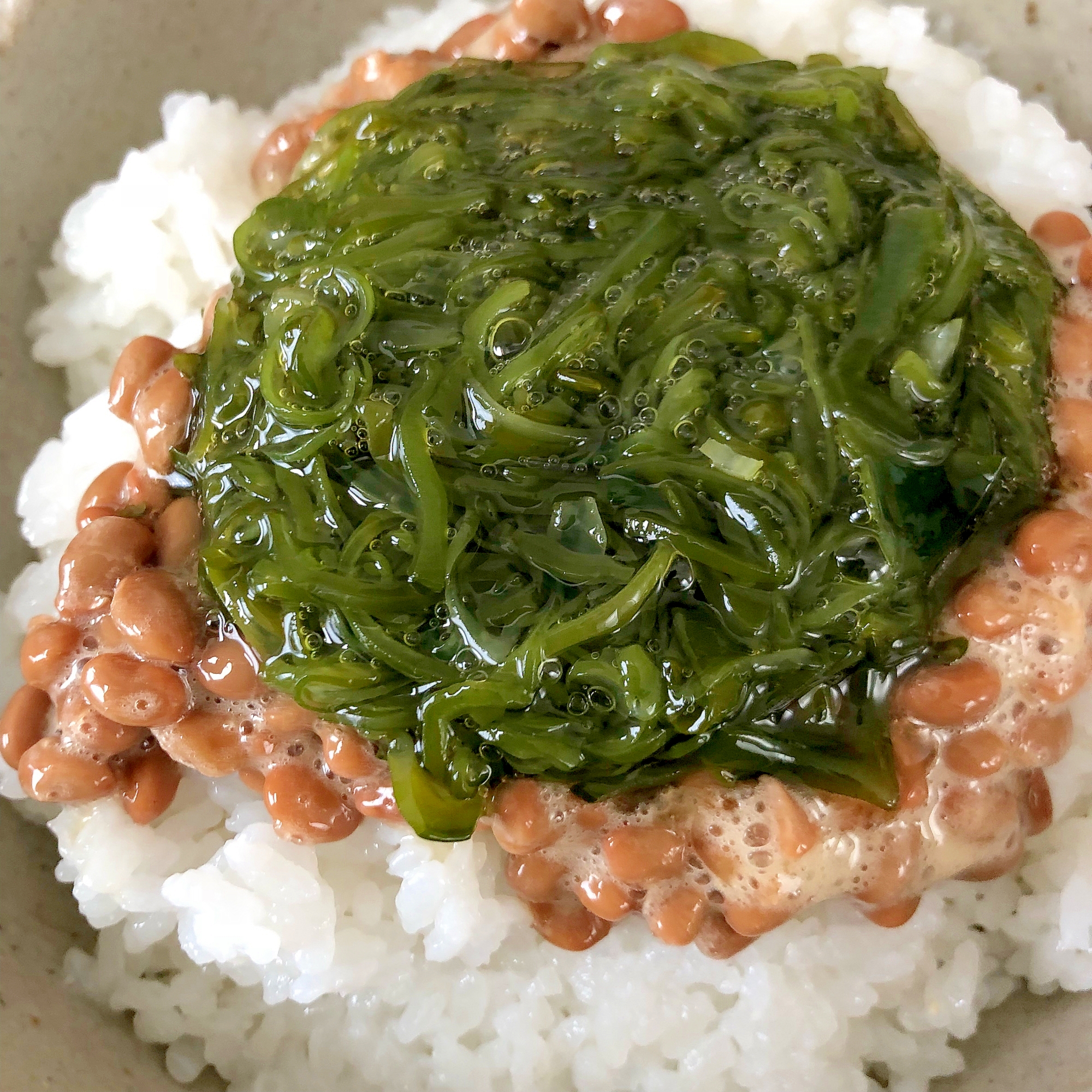 めかぶと納豆の丼☆