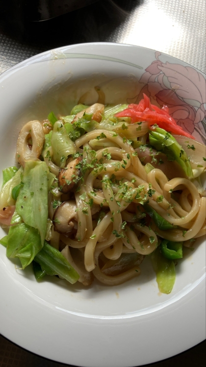 おしょうゆ系焼きうどん