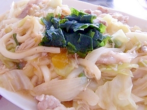 わかめのせ、あんかけうどん☆